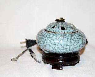 冰裂紋陶瓷電香爐