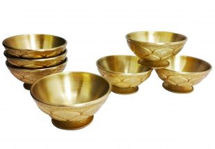 銅雕蓮花供杯(小)(7個1組)