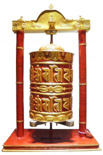 尼泊爾手工銅轉經輪