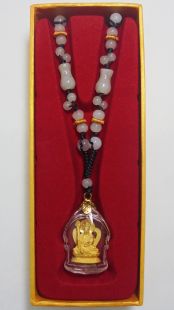 特價壓克力框鎏金地藏王菩薩佛像項鍊