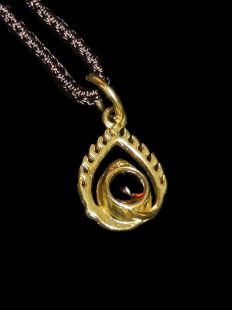 摩尼珠鑲黃財神投影礦石